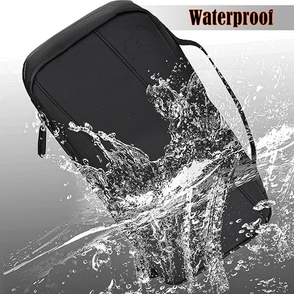 WELKINLAND 6-Pockets Toiletry bag, Shaving bag, Shower bags men, Mens bathroom bag, Hygiene bag men, Mens overnight bag toiletries, Mens toiletry bags traveling, Hanging toiletry bag men, Black