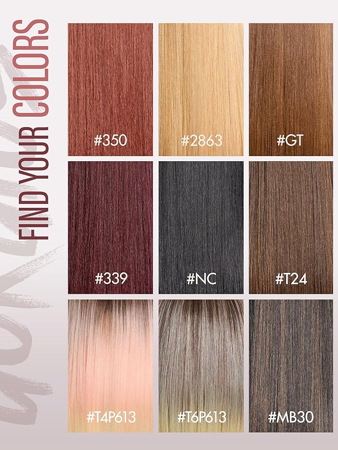 GORGIUS Straight Glueless Wig with Bangs Burgundy Red Layered Hair Ready-to-Go Synthetic Bang Wigs with Realistic Scalp 24 Inch