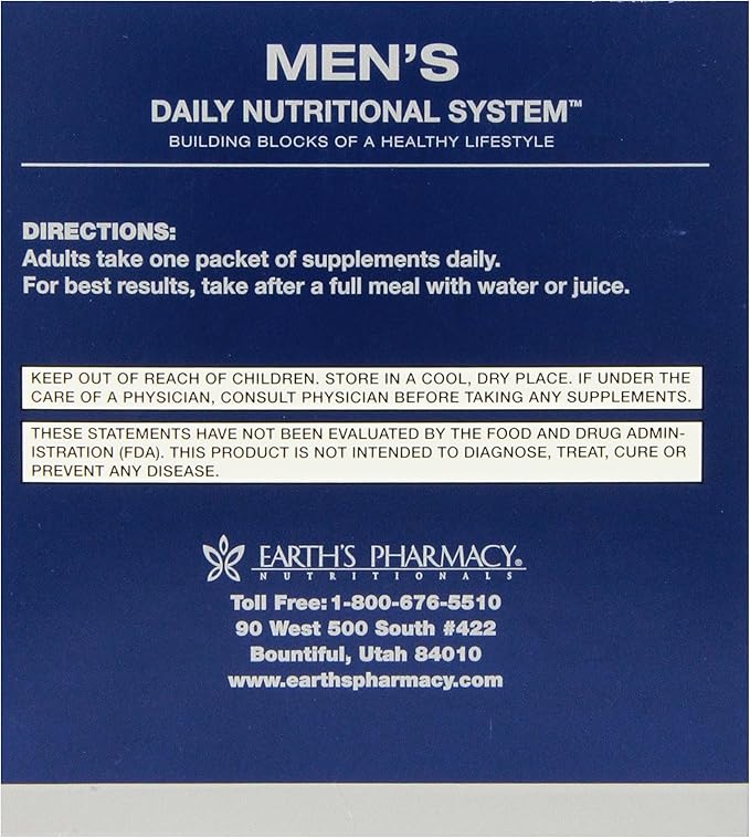 Evince Naturals Men's Daily Nutritional System, Multivitamin