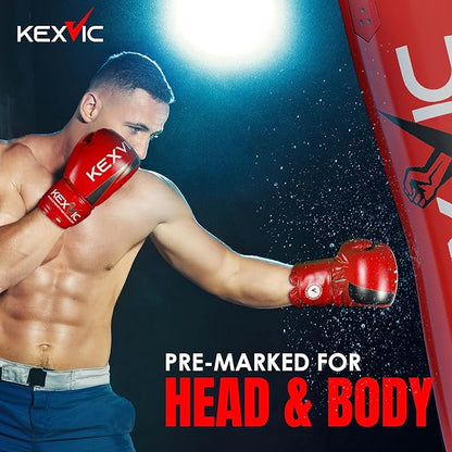 Punching Bag for Adults 4FT- Premium Heavy Duty Boxing Bag Set with 12OZ Boxing Gloves –Unfilled Hanging Kickboxing Bag for MMA, Karate, Judo, Muay Thai and Self Defense Training