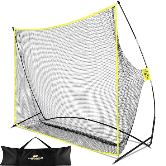 PodiuMax 10x7ft Golf Hitting Net | Driving Range for Backyard & Indoor | Also Suitable for Soccer, Baseball, Softball Practice with Carrying Bag