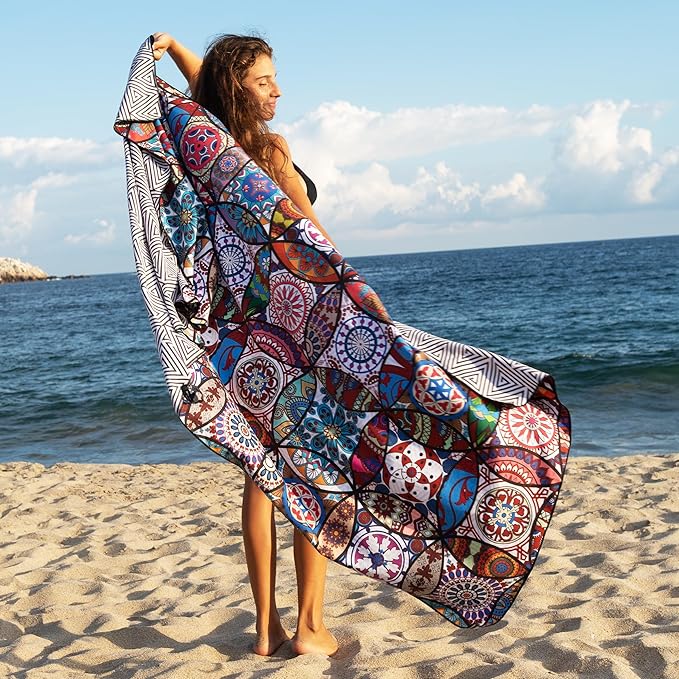 Elite Trend Microfiber Beach Towel - Extra Large 78x35 Inch