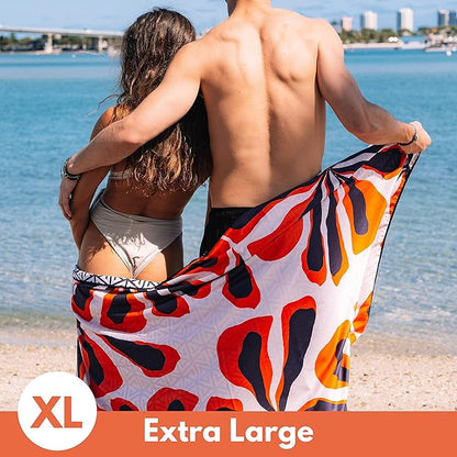 ECCOSOPHY Microfiber Beach Towel - Sand Free Towels 71x35 in