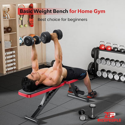 Basic Weight Bench for Home Gym 8 Backrests, 660LBS Weight