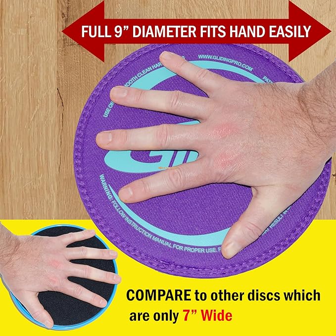 Gliding Discs for Working Out - Exercise Sliders 1 Pair, 4 Streaming