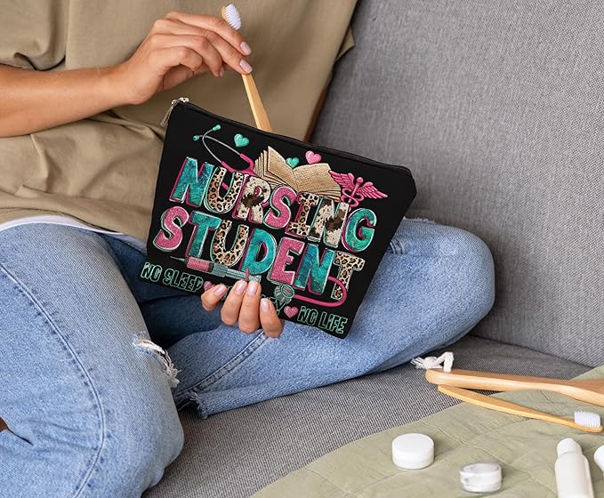 Nursing Student Makeup Bag, Nursing Student Gifts, Nursing Student Essentials, Future Nurse Gifts, Nurse Appreciation Gifts, Nurse Accessories, Nurse Graduation Gifts Cosmetic Bag Makeup Pouch