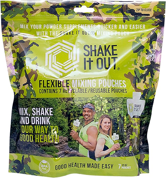 Collapsible Shaker Bottle for Protein Shakes, Supplements - 12 Ounce Reusable, Recyclable, Travel Bottle