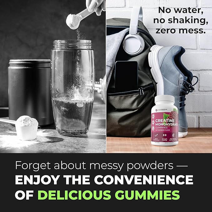PurePremium Creatine Gummies for Men & Women 5000mg - 120 Creatine Monohydrate Gummies 5g - Vegan Non-GMO Creatine Gummies for Strength, Endurance Support - Creatine Gummies 5g for Muscle Recovery