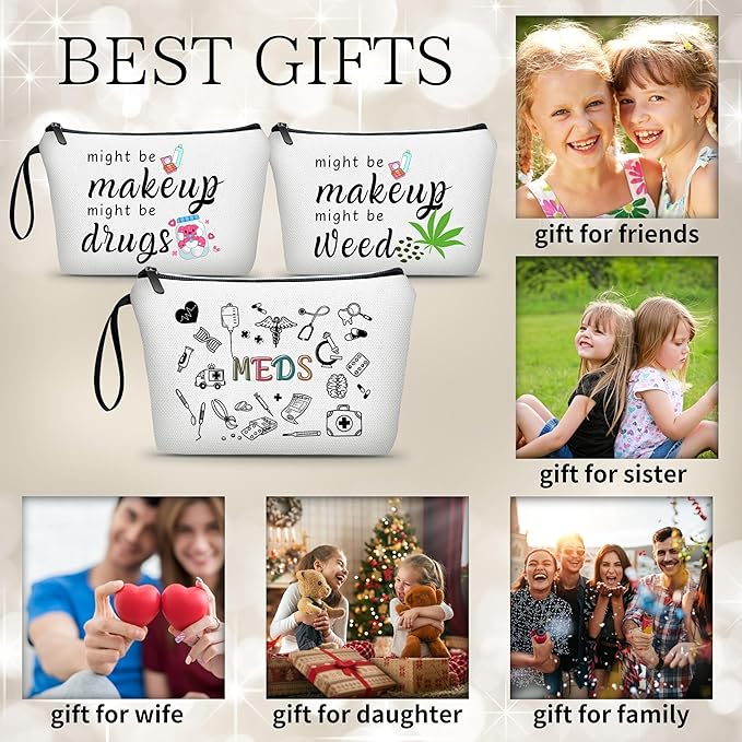 Medical Bag,Doctor Gifts,Meds Cosmetic Make Up Bag,Medicine Bag for Traveling,Doctor Gifts for Women,Gifts for Teen Girls,Friendship Gifts for Women