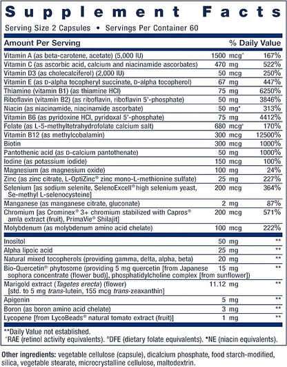 Life Extension Two-Per-Day Multivitamin, Vitamins B, C, D, zinc, 25 Vitamins, Minerals & extracts, 120 Capsules Bundle with N-Acetyl-L-Cysteine (NAC) 600 mg, 60 Capsules