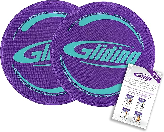 Gliding Discs for Working Out - Exercise Sliders 1 Pair, 4 Streaming