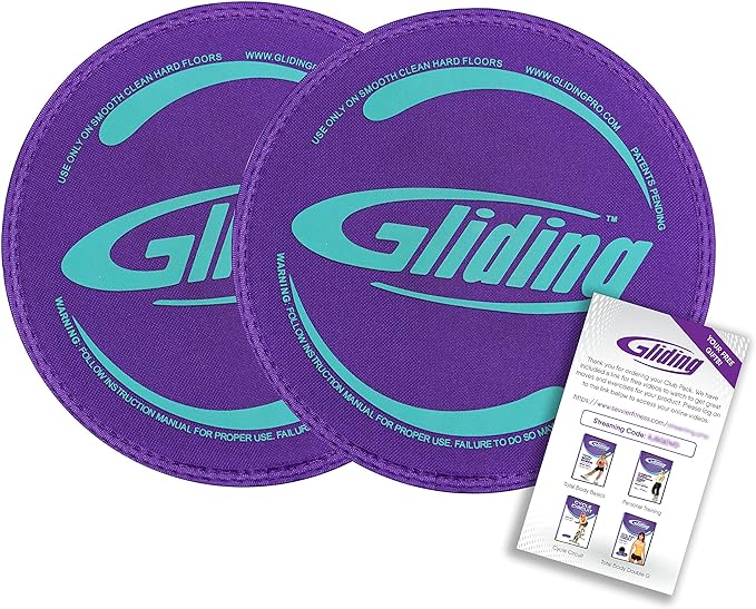 Gliding Discs for Working Out - Exercise Sliders 1 Pair, 4 Streaming