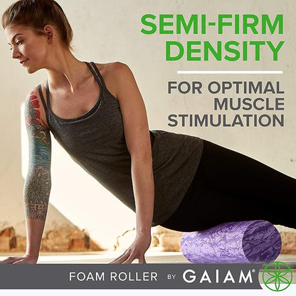 Gaiam Restore Foam Roller for Muscle Massage - (18 Inch 36 Inch)