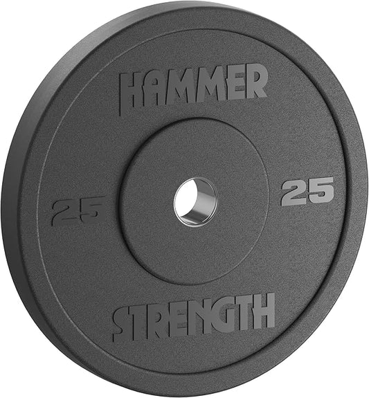 Hammer Strength 25Lb Black Standard Rubber Bumper Plate
