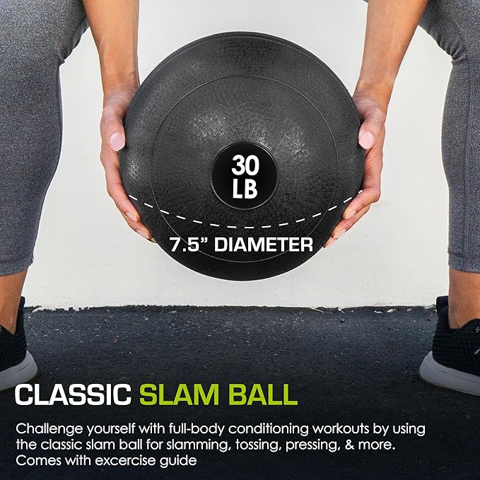 ProsourceFit Slam Medicine Balls 5 10, 15, 15, 20, 20, 25, 25, 30, 30, 50lbs 50lbs Smooth
