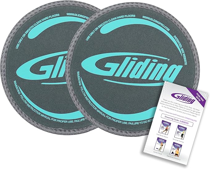 Gliding Discs for Working Out - Exercise Sliders 1 Pair, 4 Streaming