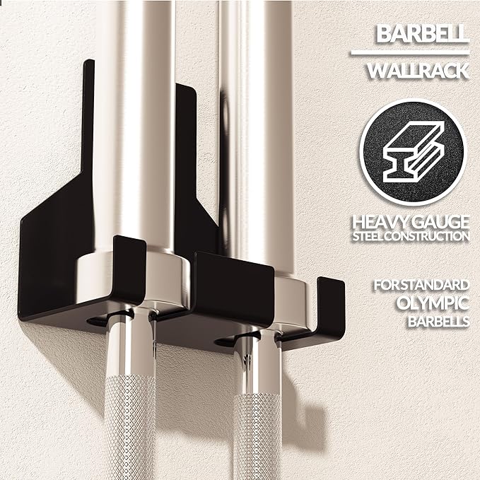 Signature Fitness Wall Mount Vertical Barbell Hanger Olympic