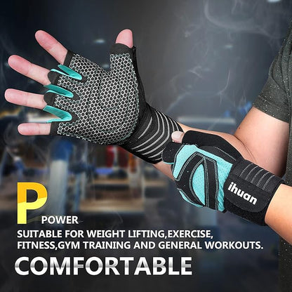 ihuan Ventilated Weight Lifting Gym Workout Gloves