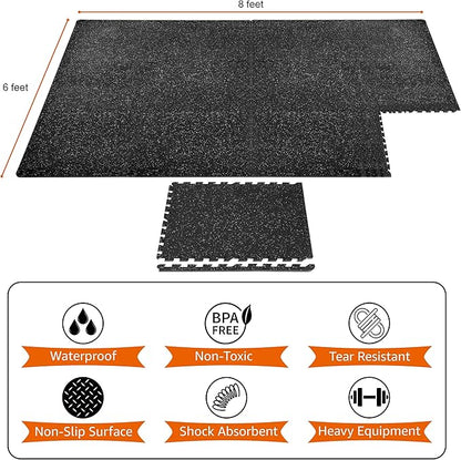 Sivan Fitness 1/2" Thick Rubber Top High-Density EVA