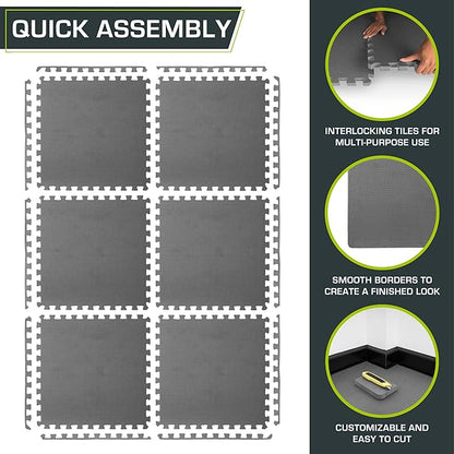 ProsourceFit Extra Thick Puzzle Exercise Mat ¾” and 1"