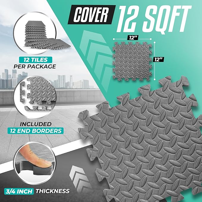 Yes4All 12, 16, 36 SQ. FT Puzzle/Interlocking Exercise