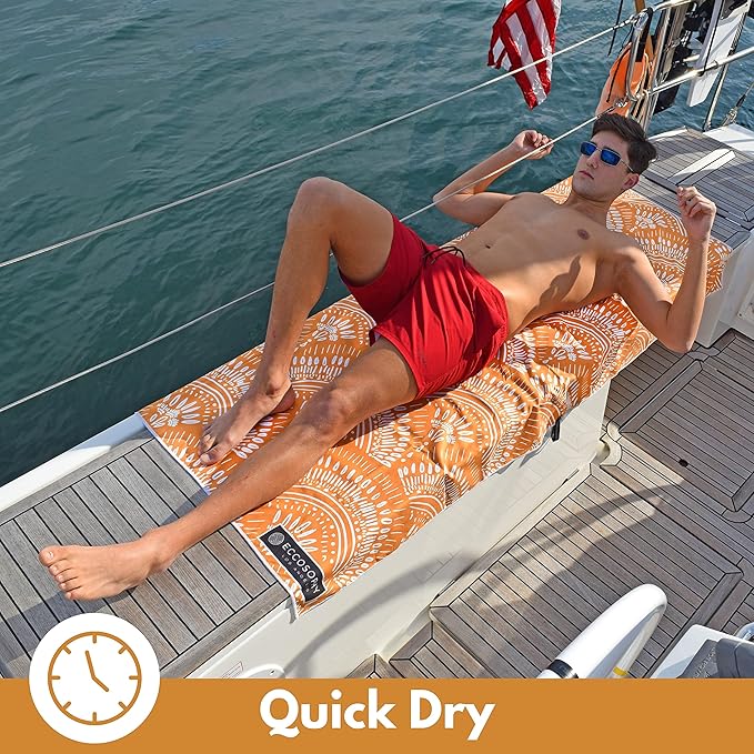 ECCOSOPHY Microfiber Beach Towel - Sand Free Towels 71x35 in