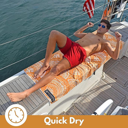 ECCOSOPHY Microfiber Beach Towel - Sand Free Towels 71x35 in