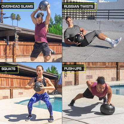 ProsourceFit Slam Medicine Balls 5 10, 15, 15, 20, 20, 25, 25, 30, 30, 50lbs 50lbs Smooth