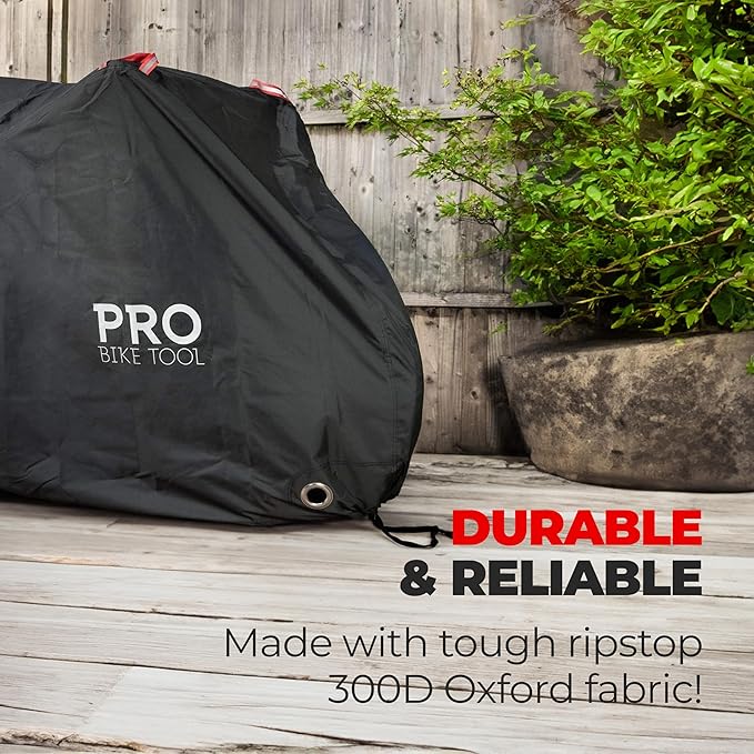 PRO BIKE TOOL Bike Cover for Outdoor Bicycle Storage - XXL Size for 2-3 Bikes - Stationary Use for Yard, Garden or Indoors - Protection from All Weather Conditions for Mountain & Road Bikes