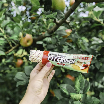FITCRUNCH Snack Size Protein Bars, 6-Layer Baked Bar, 3g of Sugar, Gluten Free & Soft Cake Core (9 Bars, Apple Pie)