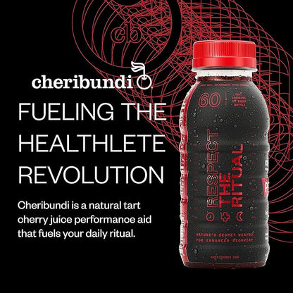 Cheribundi PURE Tart Cherry Juice - 100% Tart Cherry Juice, No Sugar Added - Pro Athlete Post Workout Recovery - Fight Inflammation And Support Muscle Recovery - 8 Ounce (Pack of 24)