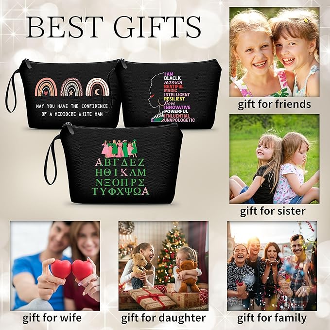 Big Little Sorority Gifts,Cool Gifts for Female Friend,Female Friend Gift Ideas,Friend Gifts for Women Birthday,Make Up Bags for Women,Sorority Gifts for Women