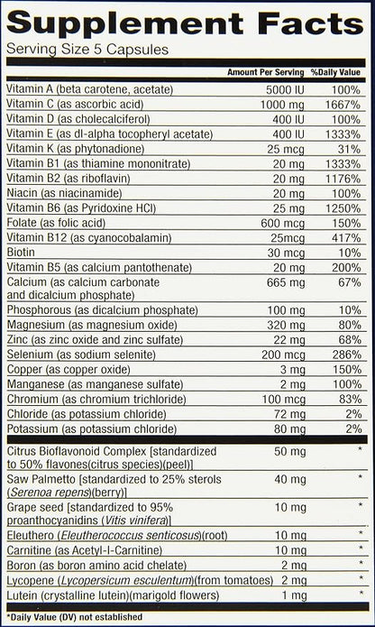 Evince Naturals Men's Daily Nutritional System, Multivitamin