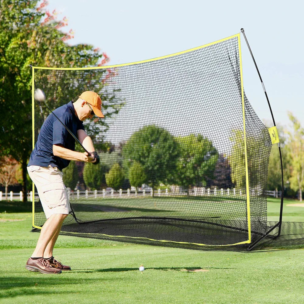 PodiuMax 10x7ft Golf Hitting Net | Driving Range for Backyard & Indoor | Also Suitable for Soccer, Baseball, Softball Practice with Carrying Bag