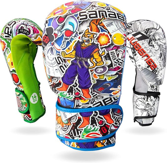 Sanabul Sticker Bomb Adult Boxing Gloves Kickboxing MMA training Punching Heavy Bag