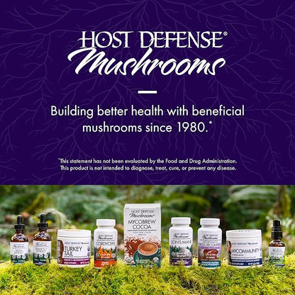 Host Defense Lion's Mane Extract - Brain Health Support Supplement - Mushroom Supplement to Support Focus & Memory Function - Immune & Nervous System Support Supplement - 1 fl oz (30 Servings)*