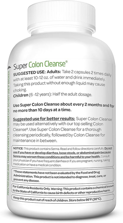 Health Plus Super Colon Cleanse: 10-Day Cleanse -Detox | 12 Cleanses, 480 Count (Package may vary)