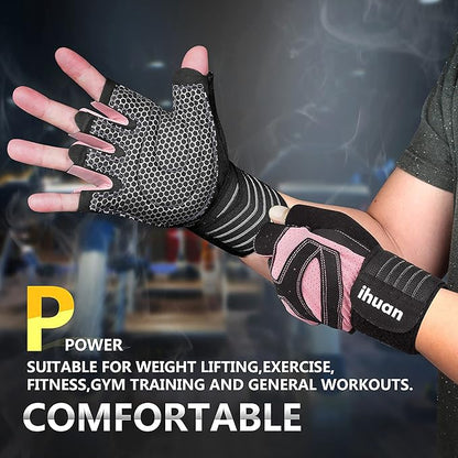 ihuan Ventilated Weight Lifting Gym Workout Gloves