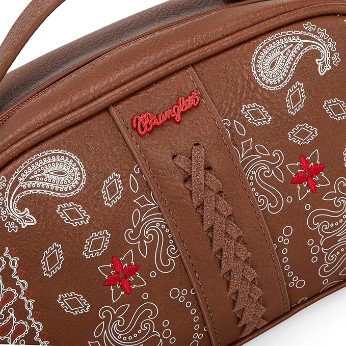Wrangler Makeup Pouch Bag Mini Western Toiletry Purse Cosmetic Organizer Paisley Travel Pouch for Women