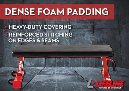 Lifeline Flat Weight Bench Heavy Duty 11-Gauge Steel