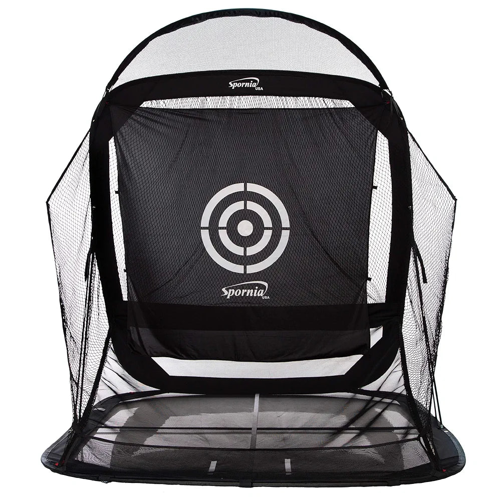 Spornia Spg-7 Golf Practice Net - Automatic Ball Return System w/Target Sheet, Two Side Barrier