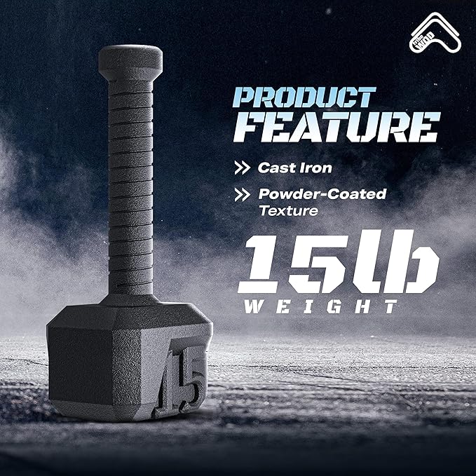Tribe WOD Hammer Kettlebell 15-70lb + Adjustable