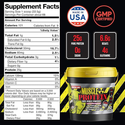 Whey Protein Powder [15 lbs/Pack of 1]–Strawberry Protein, Cold Filtered, 25g Pure Protein, 6.6g BCAAs/Serving(Packaging May Vary)