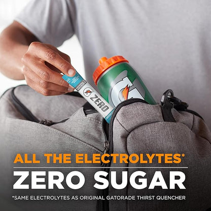 Gatorade G Zero Powder, Lemon Lime, 0.10oz Packets, 10 Count (Pack of 12)