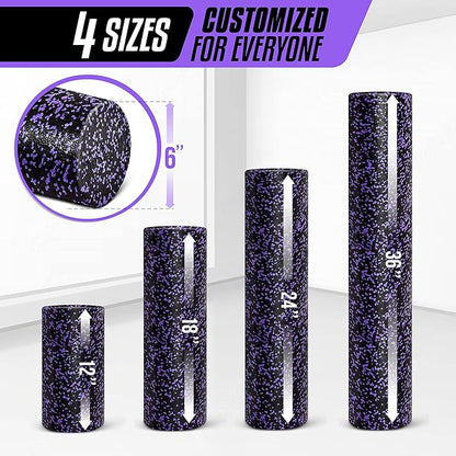 Yes4All High-Density Foam Roller for Back Pain Relief 12, 18, 18, 24, 24, 36 36 inch