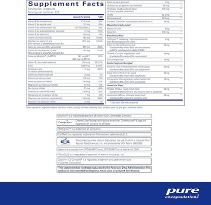 Pure Encapsulations Women's Nutrients - Multivitamin for Women Over 40 to Support Urinary Tract Health, Breast Cell Health & Eye Integrity* - with Vitamin C, Vitamin E & Vitamin A - 360 Capsules