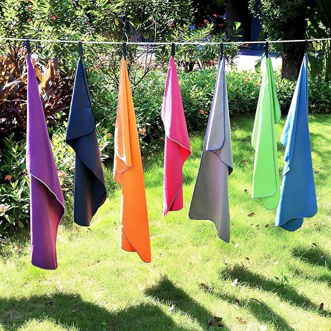 SYOURSELF 2 Pack Microfiber Camping Towel (S:32"x16")