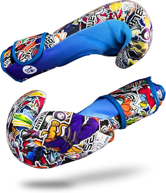 Sanabul Sticker Bomb Adult Boxing Gloves Kickboxing MMA training Punching Heavy Bag