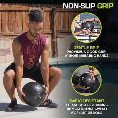 ProsourceFit Slam Medicine Balls 5 10, 15, 15, 20, 20, 25, 25, 30, 30, 50lbs 50lbs Smooth