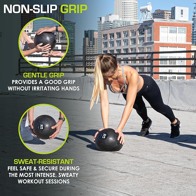 ProsourceFit Slam Medicine Balls 5 10, 15, 15, 20, 20, 25, 25, 30, 30, 50lbs 50lbs Smooth